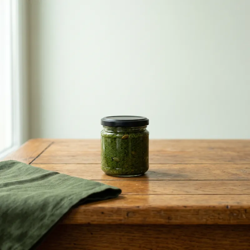 Pesto de fanes de radis